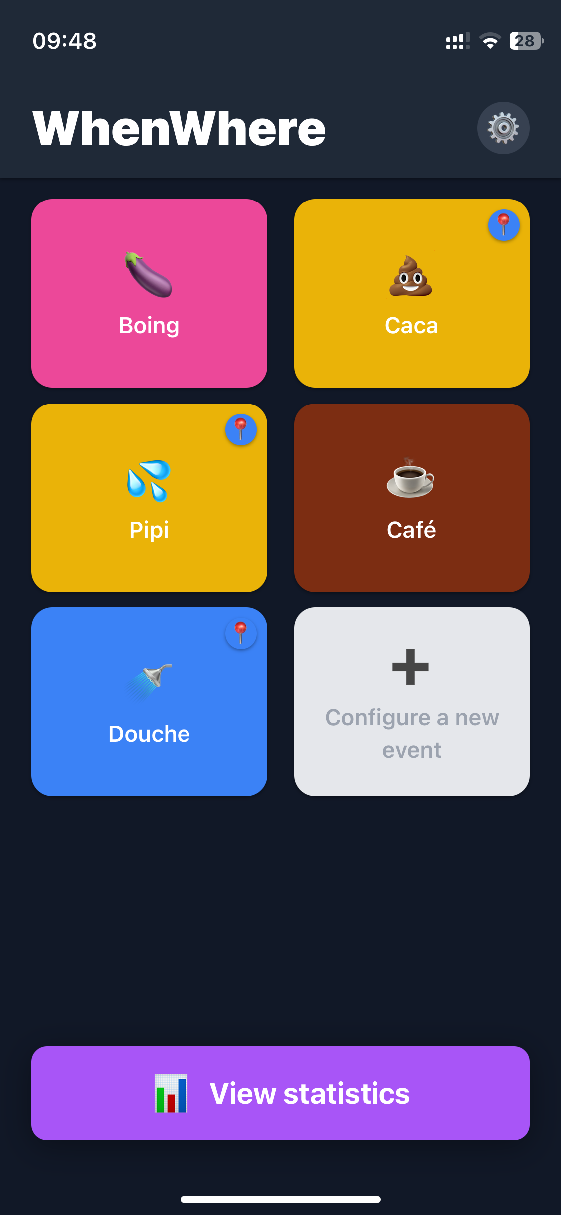 WhenWhere App Screenshot 1
